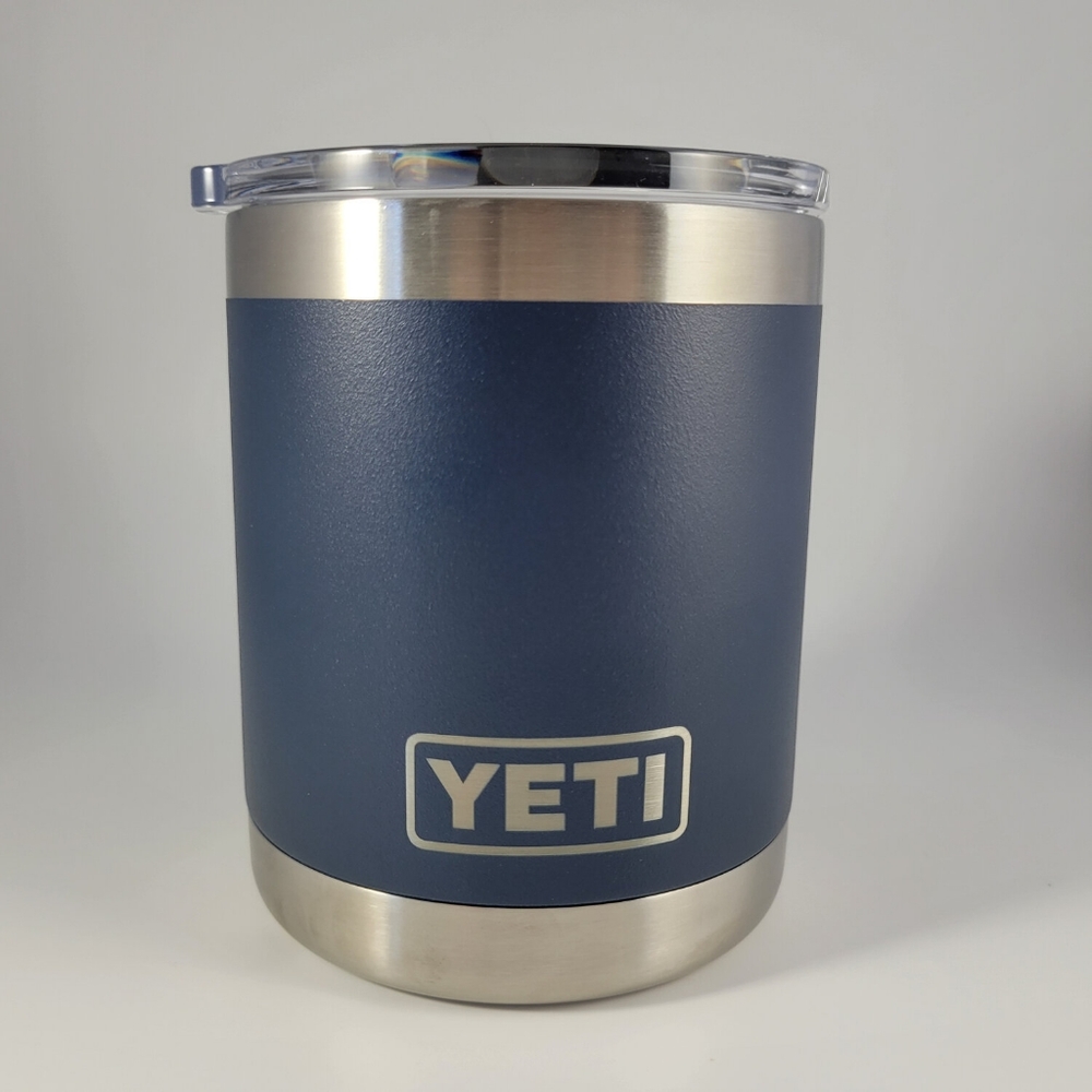 YETI Rambler 10 oz Lowball Tumbler – Navy – Magslider Lid – Brand New